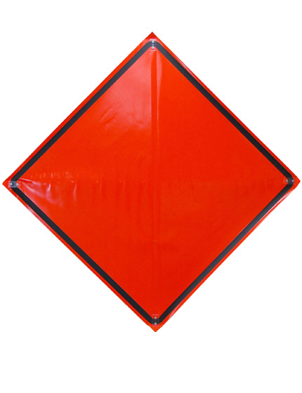 blank roll up roll up sign sewn pockets orange non reflective 36 inch by 36 inch