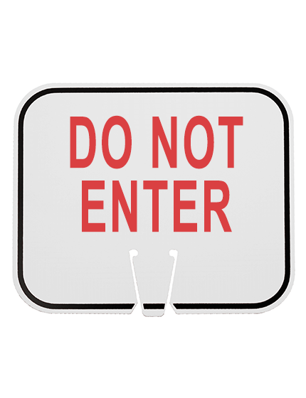 Horizontal, Non-Reflective, Clip-On-Sign