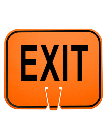 12 3/4\" X 10 1/2\", Non-Reflective Clip On Sign, Exit