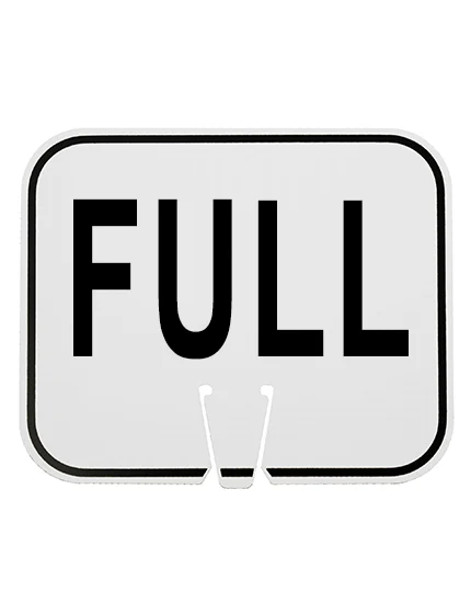 full clip on sign white non reflective