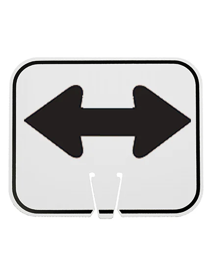 White, 12 3/4\" X 10 1/2\", Non-Reflective Clip On Sign, Left \u0026 Right Directional Arrow
