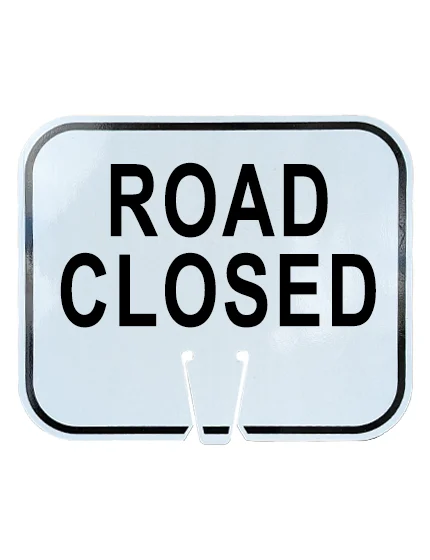 12 3/4\" X 10 1/2\", Reflective Clip On Sign, Road Closed