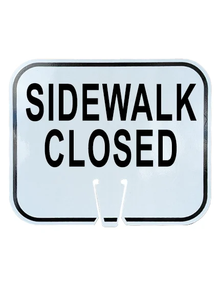 12 3/4\" X 10 1/2\", Reflective Clip On Sign, Sidewalk Closed