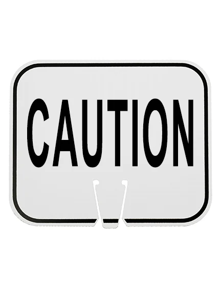 WHITE, 12 3/4\" x 10 1/2\", Non-Reflective Clip On Sign, CAUTION