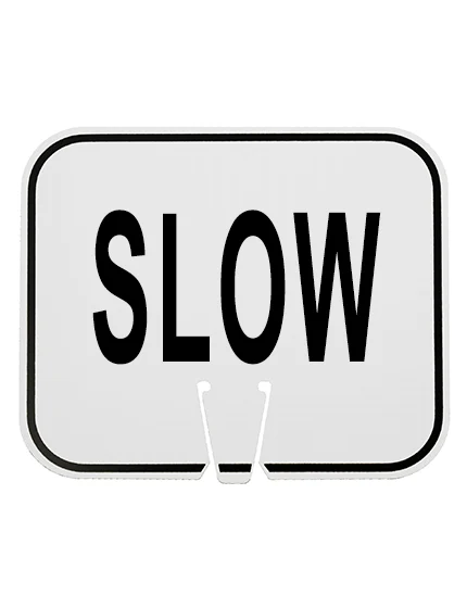 WHITE, 12 3/4\" x 10 1/2\", Non-Reflective Clip On Sign, SLOW