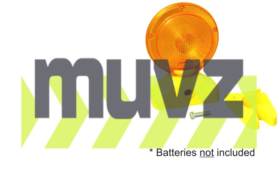 3-Volt (D-Cell Battery) YELLOW LED Barricade Flasher