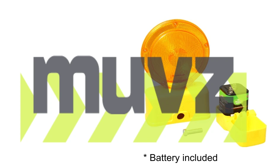 6-Volt LED Barricade Flasher with One (1) Lantern Battery