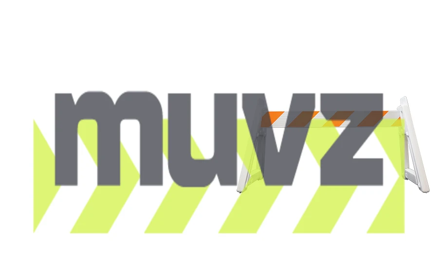 A-Cade Leg Kit-2) Deluxe A-Cade Legs \u0026 (1) 6\u0027 Rail w/Orange \u0026 White HI Reflective Sheeting 1 Side