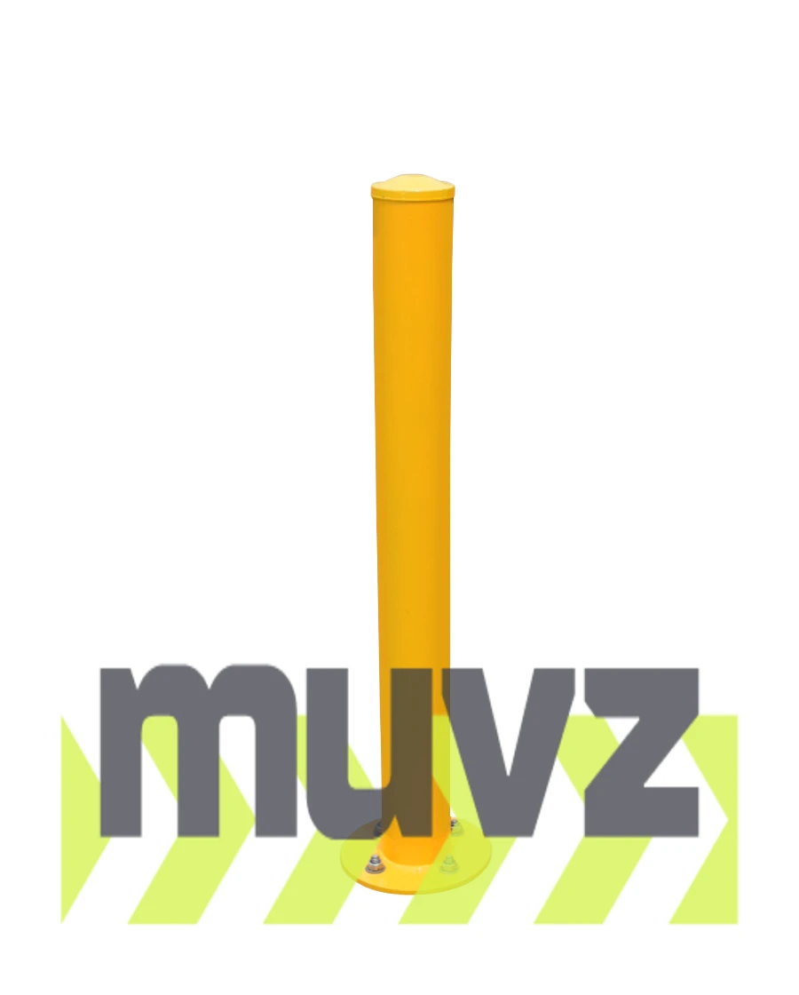 Round Mounting Base, Galvanized Steel w/Yellow Powder Coating