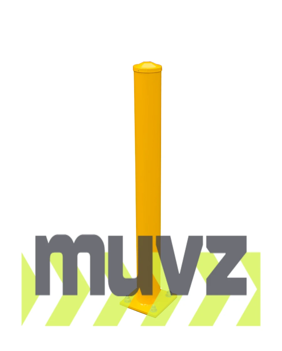 Square Mounting Base, Galvanized Steel w/Yellow Powder Coating