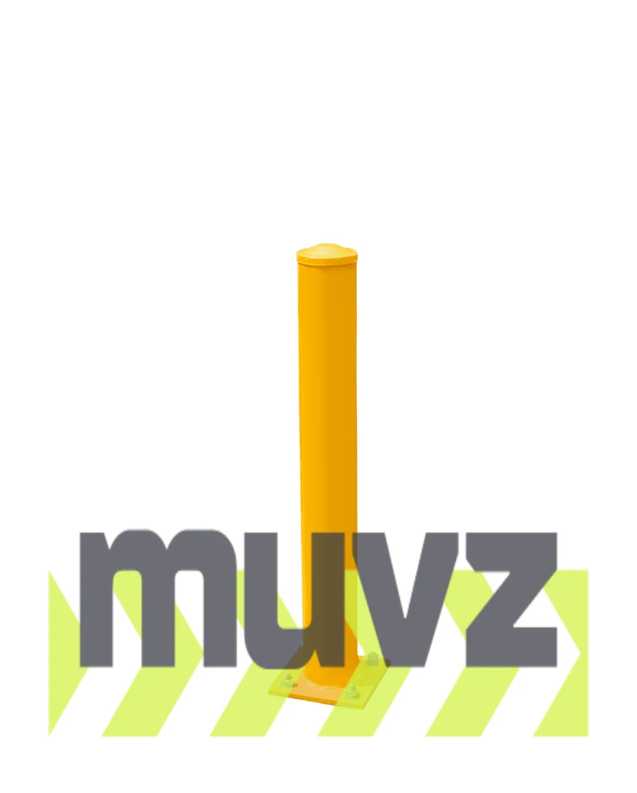 Square Mounting Base, Plain Steel w/Yellow Powder Coating