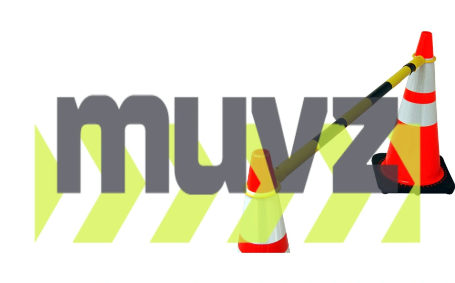 4\u0027 - 7\u0027, \u0027STANDARD\u0027, Black \u0026 Yellow Reflective Cone Bar