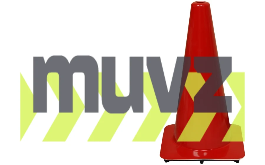 Red 18\" Flow Molded Traffic Cone