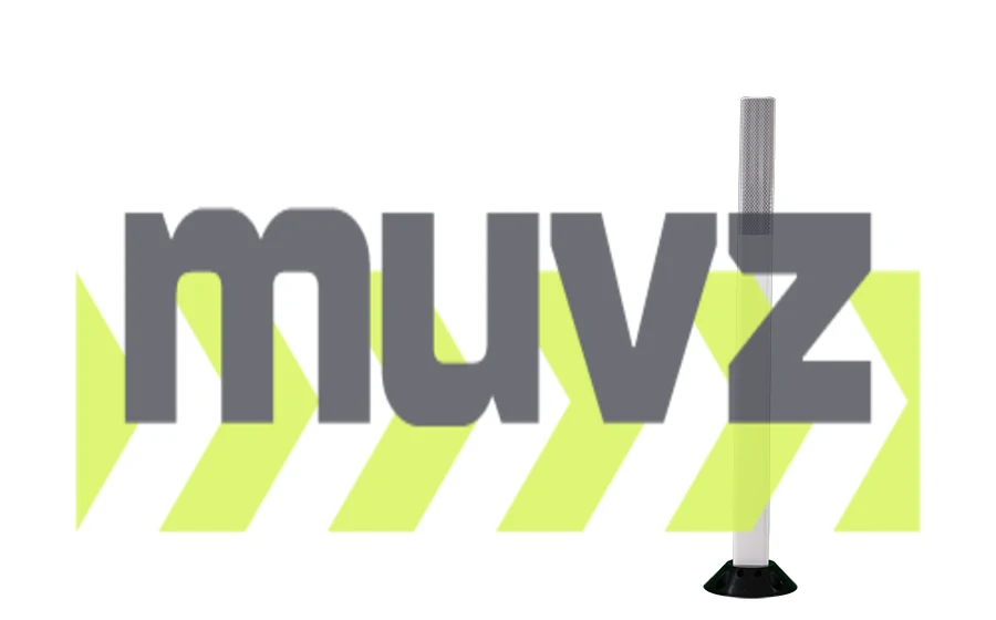 42\" White Cloverleaf Delineator w/two (2) 3\" white reflective collars \u0026 Concrete Mounting Hardware