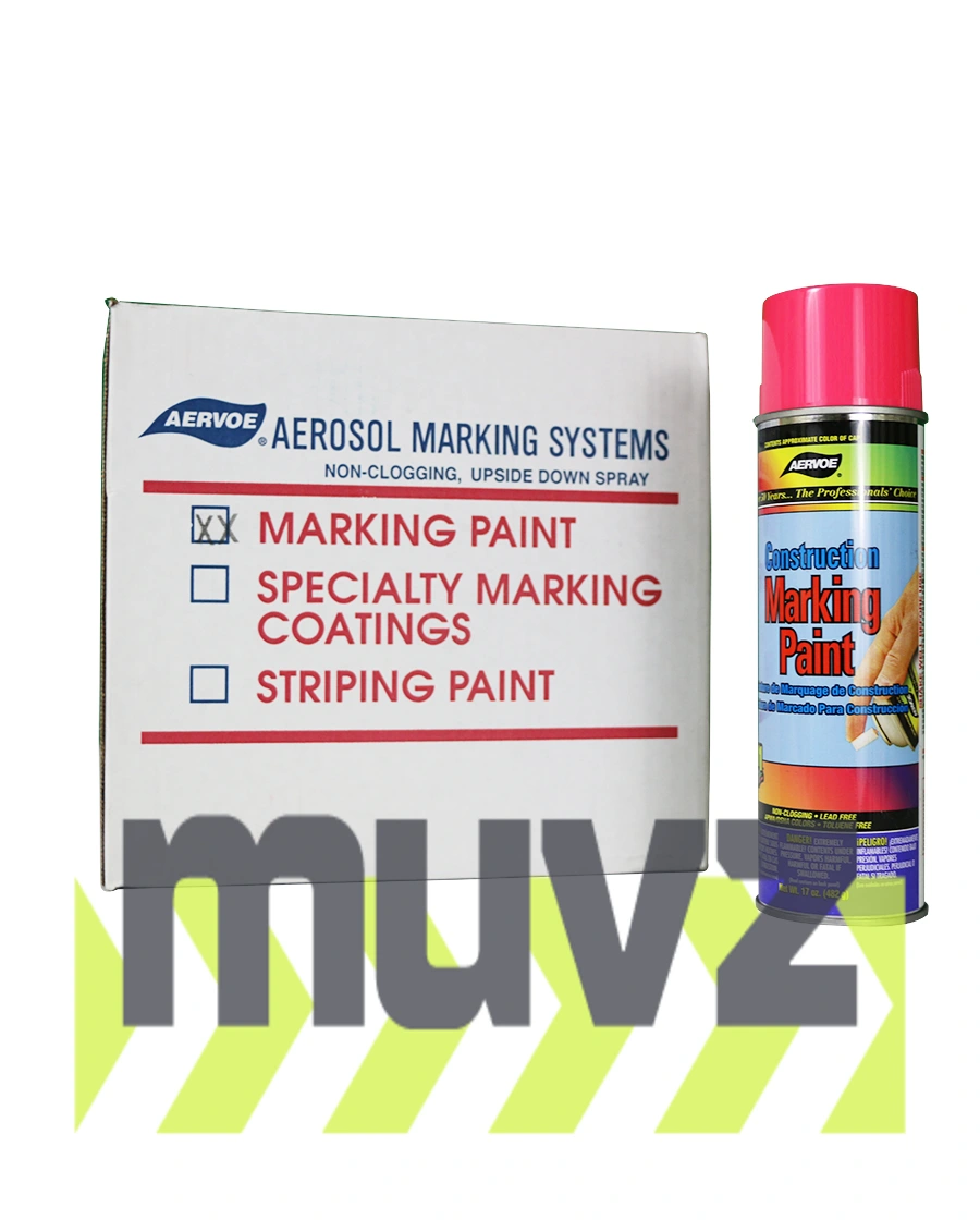 Fluorescent Pink Construction Marking Paint (Case of 12)