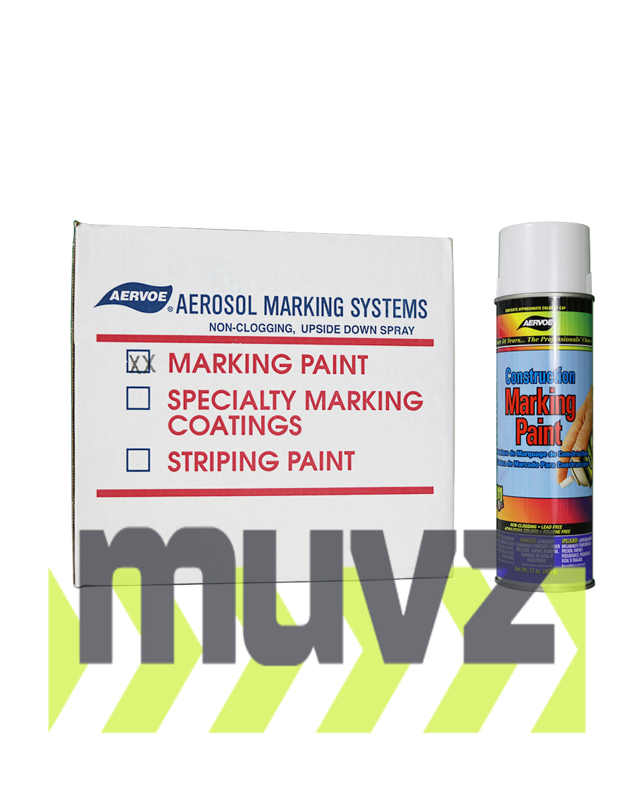 White Construction Marking Paint (Case of 12)