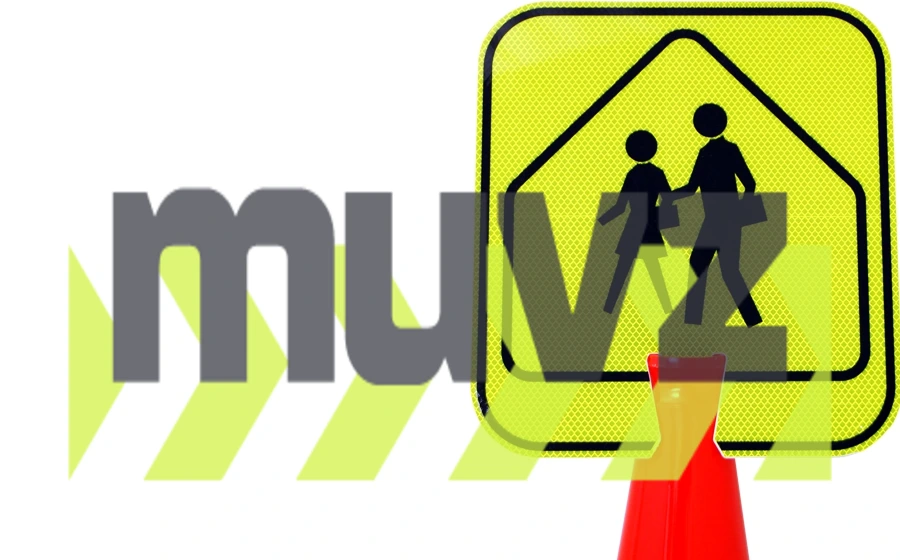 12\" x 13 1/4\", Reflective Clip On Sign, Pedestrian Crossing Symbol (Yellow)