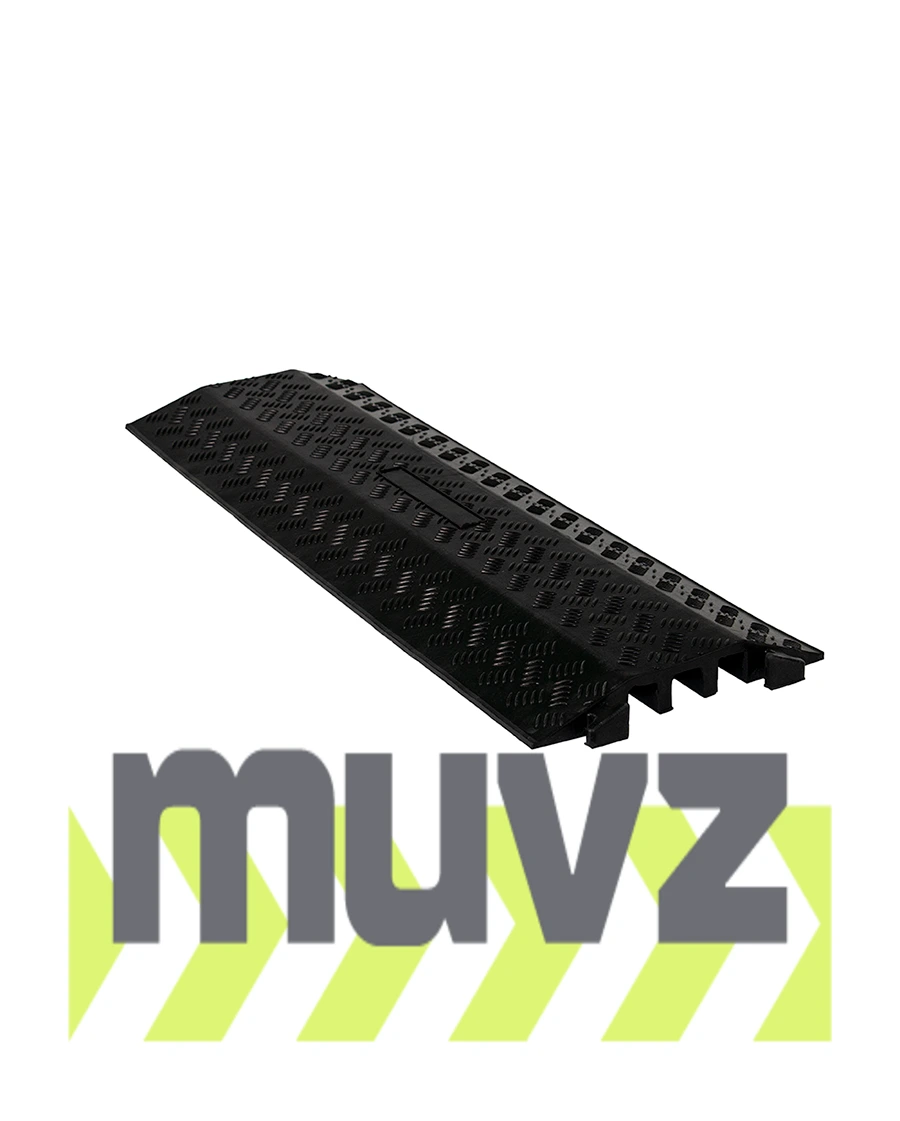 Armor Series, Rubber, 3-Channel, Drop Over Cable Protector