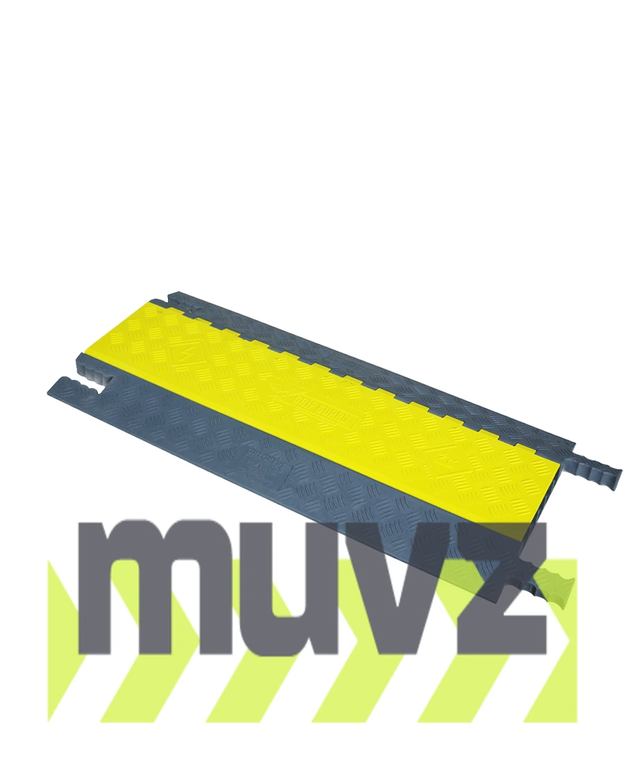 Grip Guard® 36\" Yellow\u0026Black,Lightweight,Five (5) Channel Cable Protector (up to 1.25\" OD Cables)
