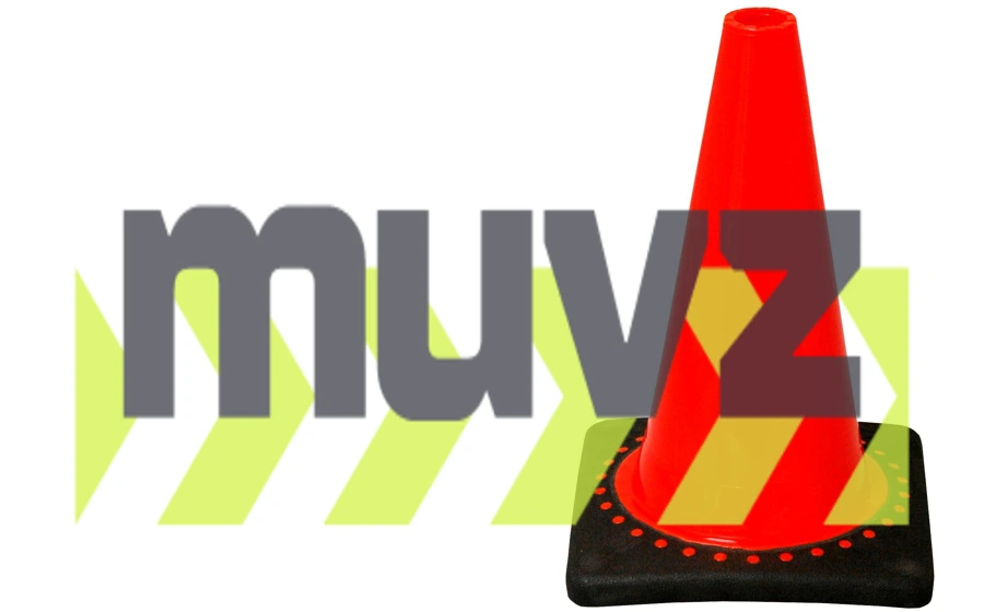 Orange 12\" Black Base Cone