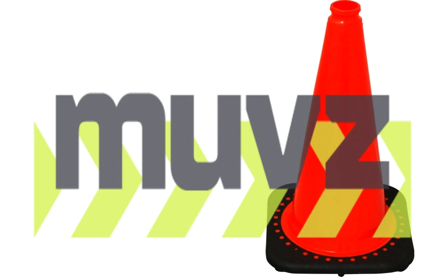 Orange 18\" Black Base Cone