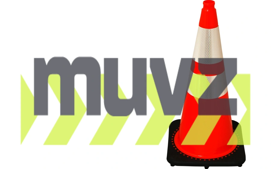 Orange 28\" 7.0 Lb. Black Base Cone with 6\" \u0026 4\" Reflective Collar