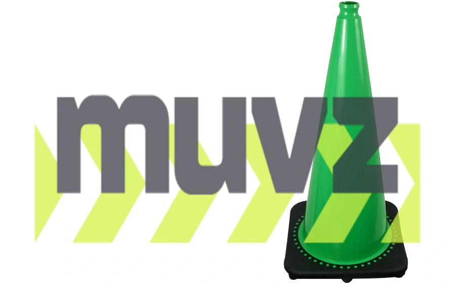 28\" Green 7.0 lb. Traffic Cone