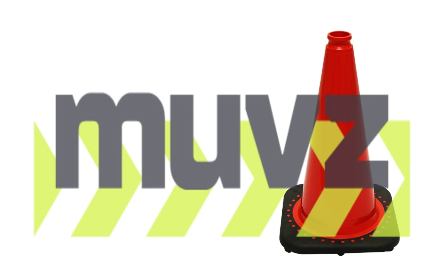 Red 18\" Black Base Cone