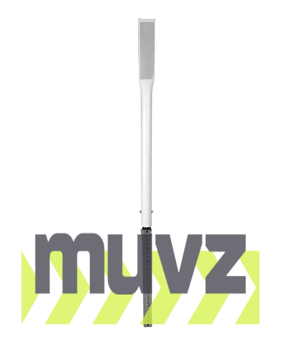 48\" White Driveable Delineator with 12\" X 3\" White Reflective Sheeting