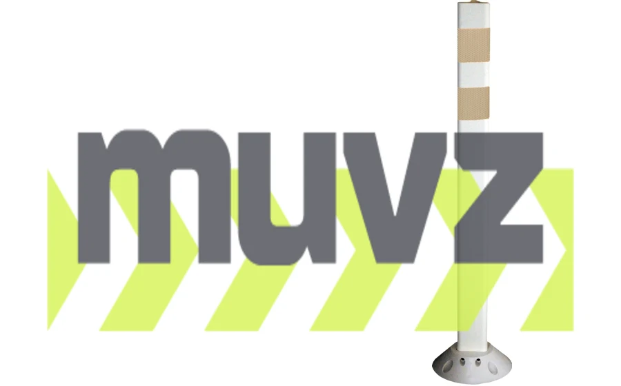 White Pexco Premium Poly-Urethane Delineator Post