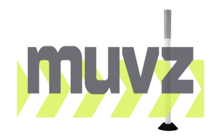 48\" White Flat Faced Delineator with one (1) 2\"X 12\" white reflective strip \u0026 Concrete Hardware