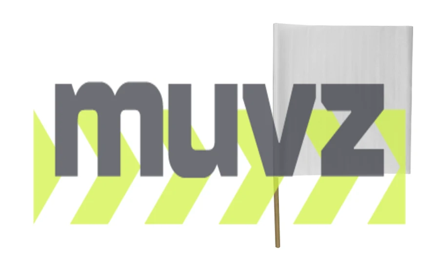 20\" x 20\" White Airport Barricade Flag with 30\" Wooden Handle