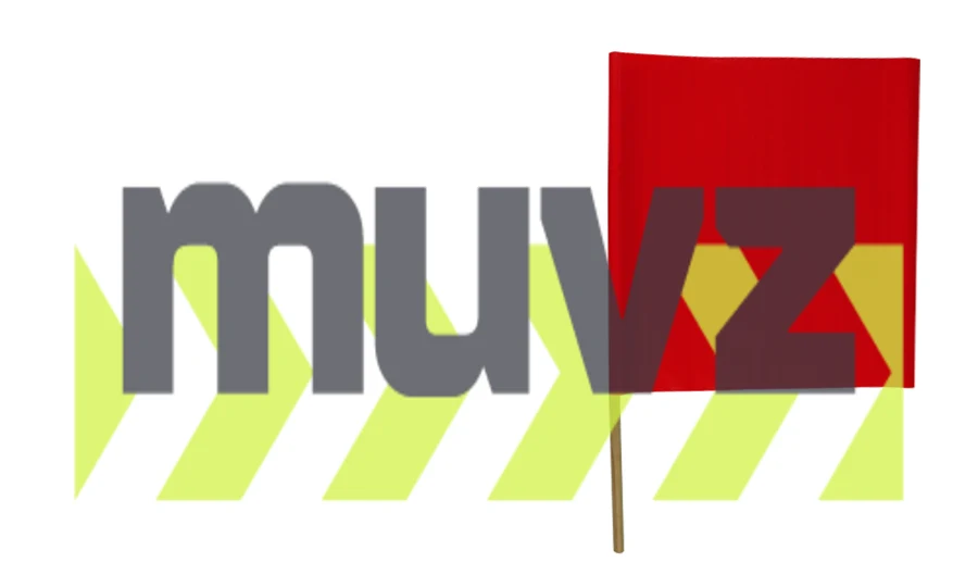 24\" x 24\" Red Flag with 36\" staff