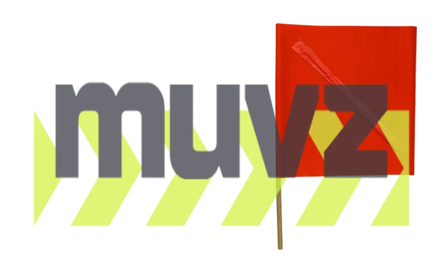 24\" x 24\" Red Flag with 36\" Staff and No-Foul Batten sewn in