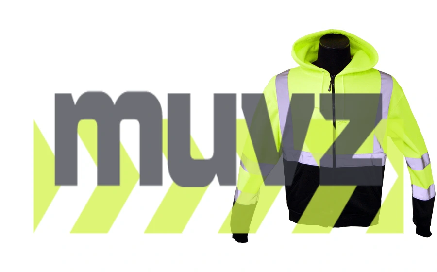 Class 3, Lime, Hooded Full Zipper Sweatshirt, Large