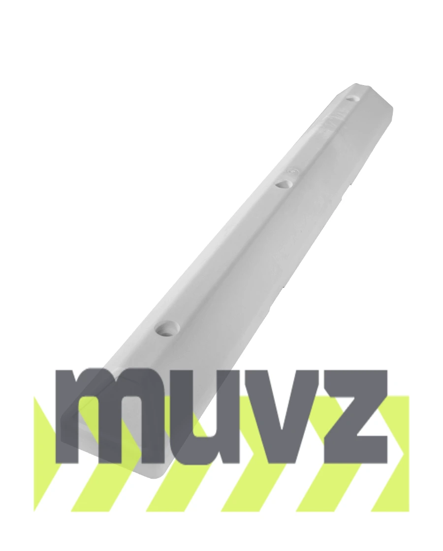 4\u0027 White Recycled Plastic \u0027Commercial\u0027 Parking Block w/three 18\" Galvanized Steel Spikes