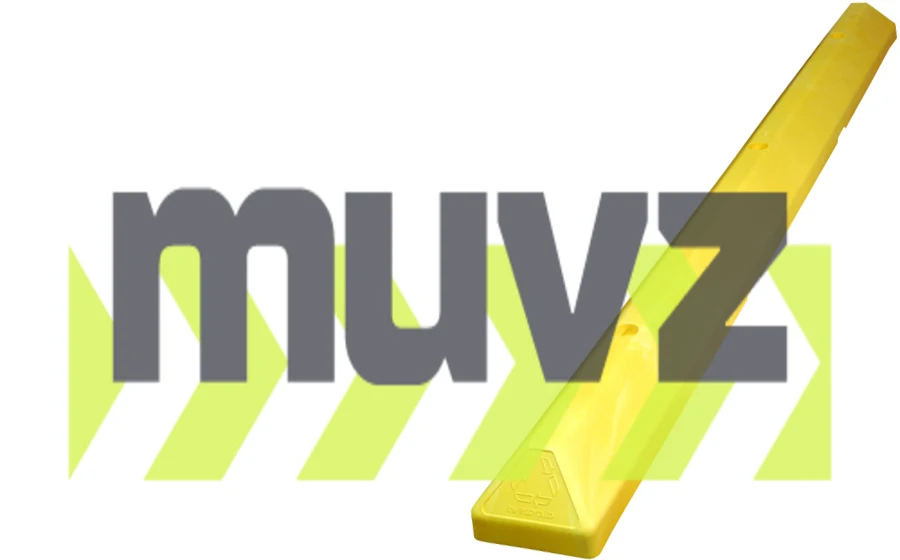 6\u0027 Yellow \u0027Commercial\u0027 Parking Block w/8\" Lags \u0026 Anchors