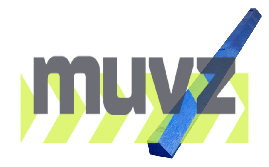 6\u0027 Blue, Economy Solid Recycled Plastic Parking Block w/14\" Galvanized Rebar Steel Spikes