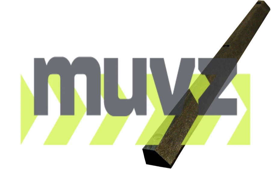 6\u0027 Charcoal Gray, Economy Solid Recycled Plastic Parking Block w/5\" Concrete Fasteners