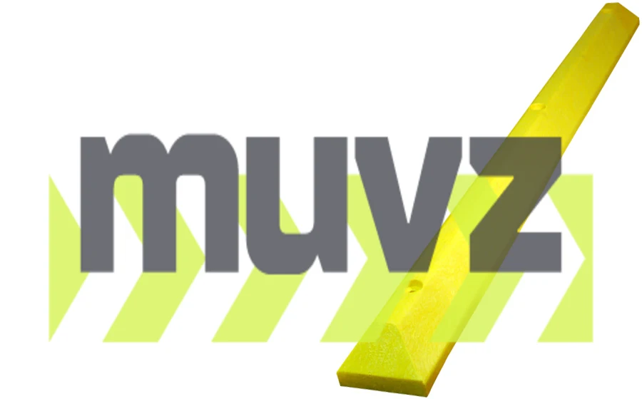 6\u0027 Yellow, Heavy-Duty Solid Recycled Plastic Parking Block w/12\" Galvanized Steel Spikes