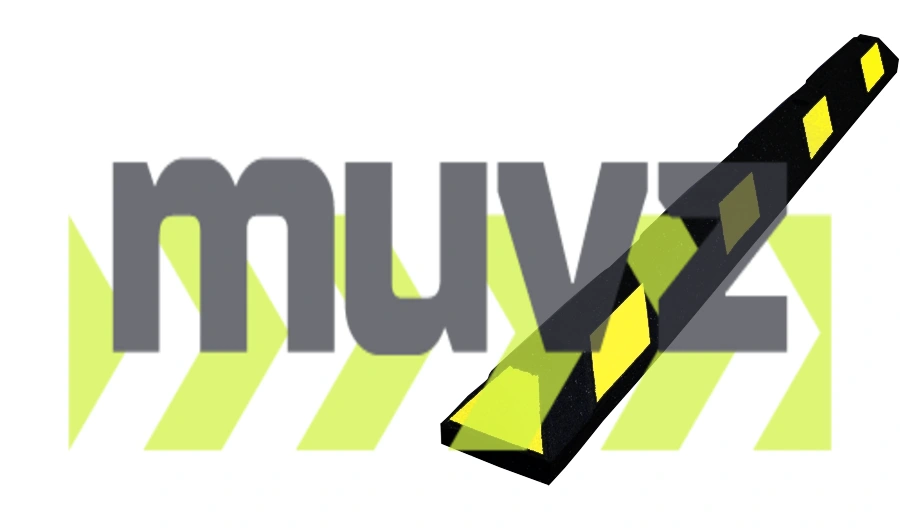 6\u0027 Recycled Rubber Parking Block w/Yellow Reflective Tape (No Hardware)