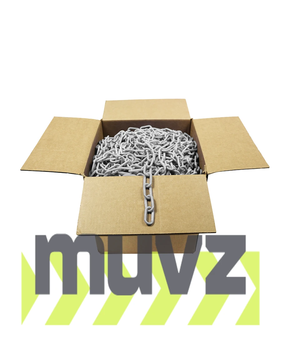500\u0027 Box of White 2\" Link, Standard Plastic Chain