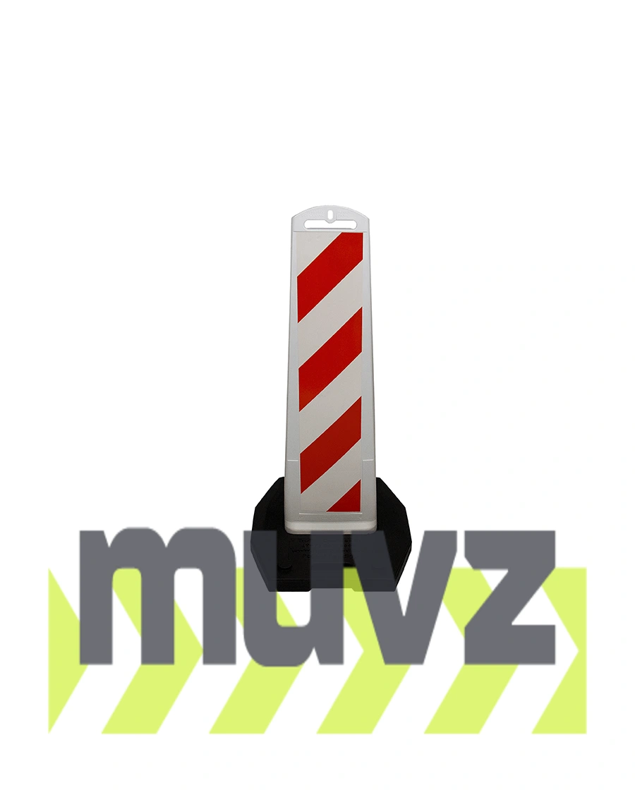 Stackable \u0027Premier Panel\u0027 Barricade, White, Double Sided EG Sheeting with 20 lb Base