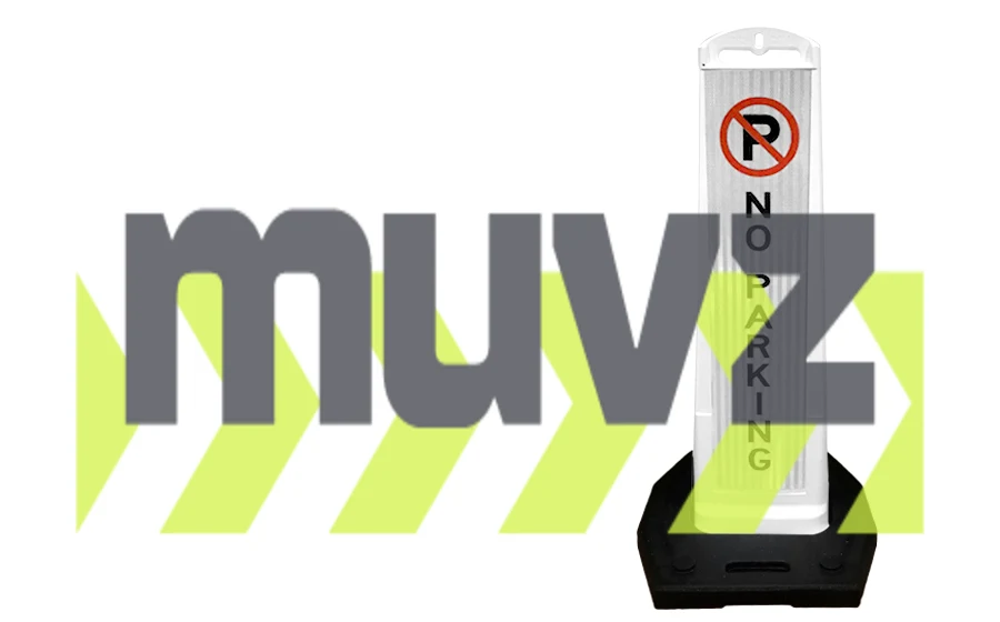 Stackable \u0027Premier Panel\u0027 barricade, \u0027No Parking\u0027 with Double Sided HI Sheeting \u0026 20 lb Base