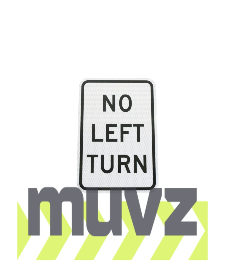 No Left Turn Signs