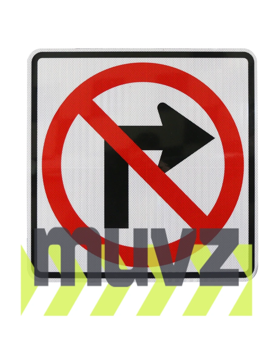 No Right Turn Symbol Signs