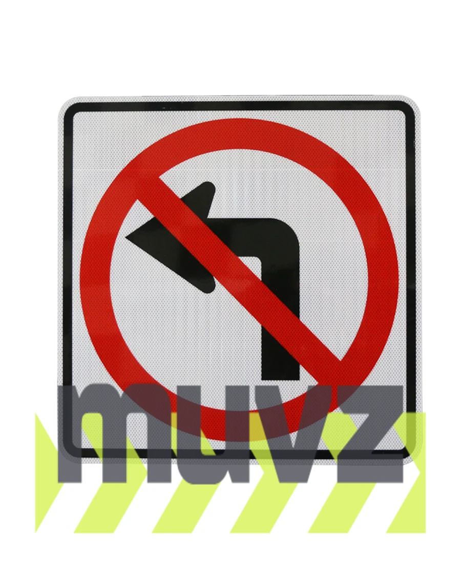 No Left Turn Symbol Signs