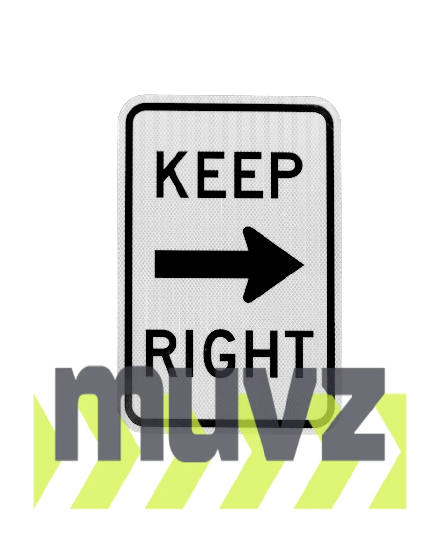 Keep Right Signs
