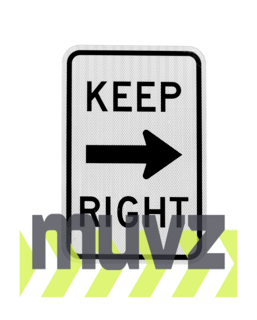 Keep Right Signs