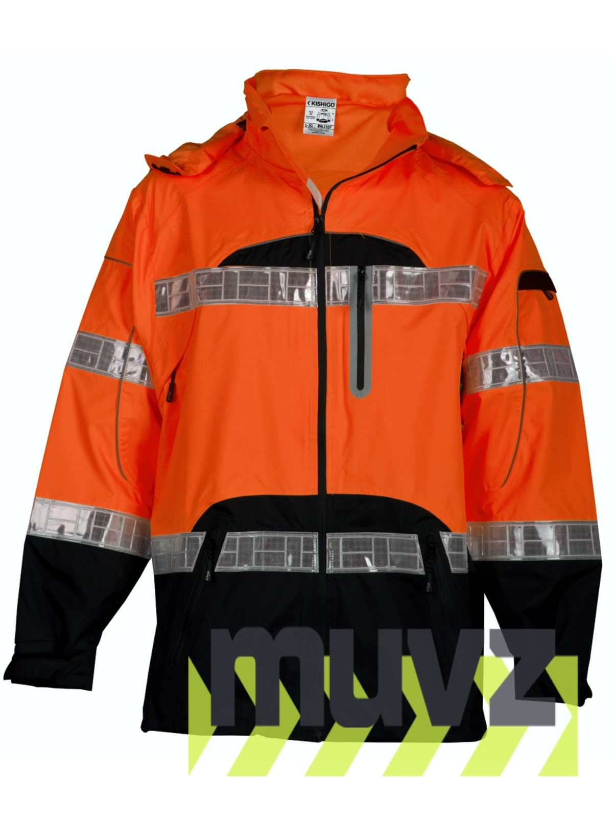 Oramnge, Premium Black Series, Class 3 Rainwear Jacket, L-XL